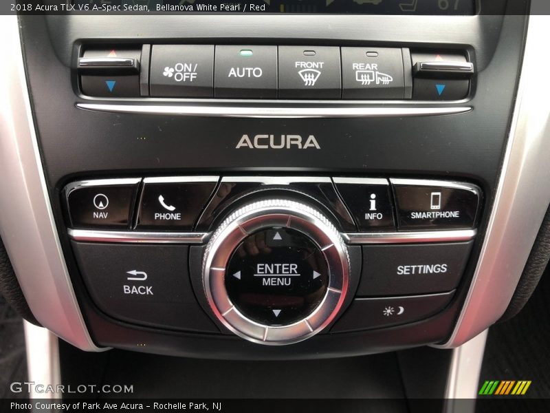 Bellanova White Pearl / Red 2018 Acura TLX V6 A-Spec Sedan
