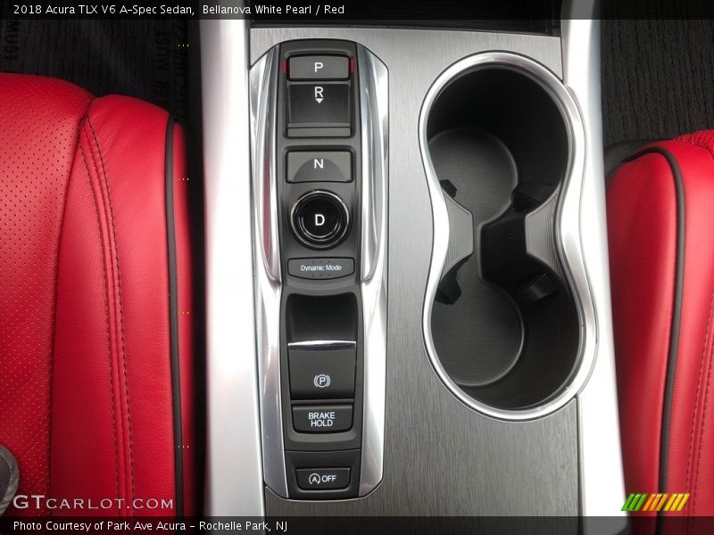 Bellanova White Pearl / Red 2018 Acura TLX V6 A-Spec Sedan