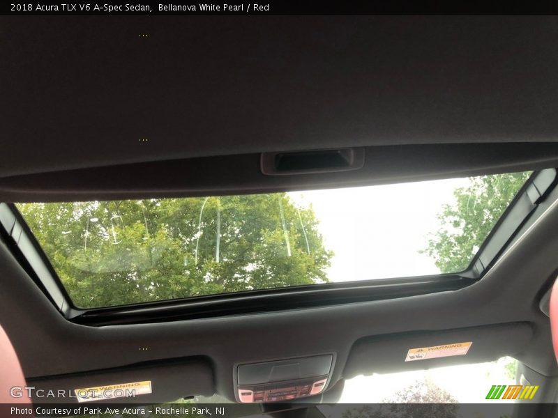 Bellanova White Pearl / Red 2018 Acura TLX V6 A-Spec Sedan