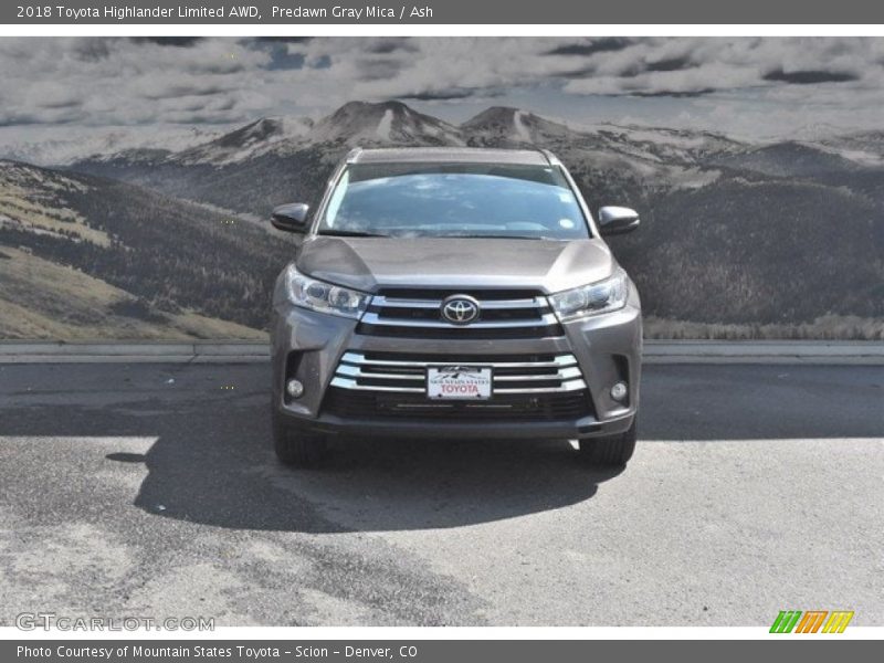 Predawn Gray Mica / Ash 2018 Toyota Highlander Limited AWD
