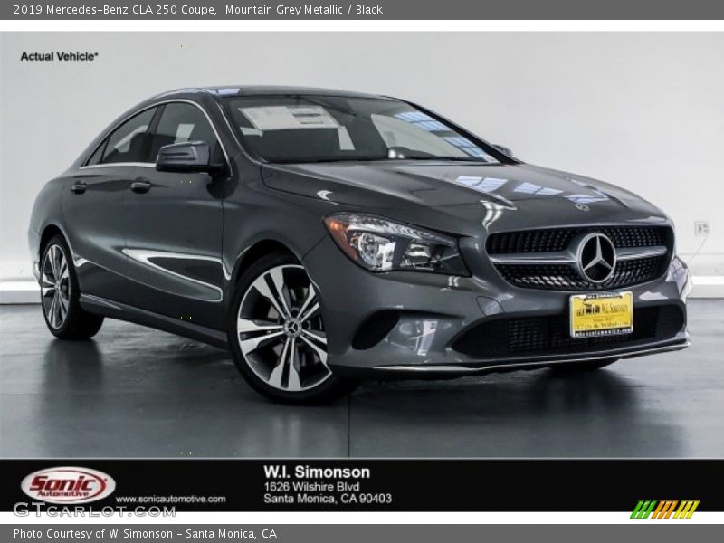 Mountain Grey Metallic / Black 2019 Mercedes-Benz CLA 250 Coupe