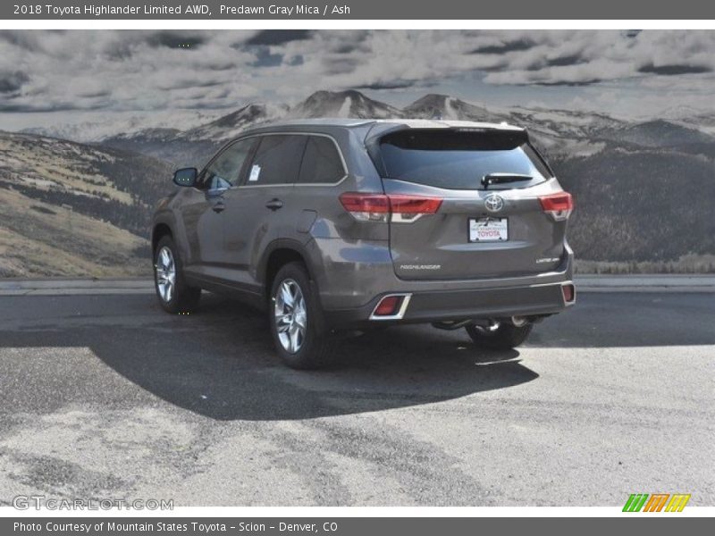 Predawn Gray Mica / Ash 2018 Toyota Highlander Limited AWD