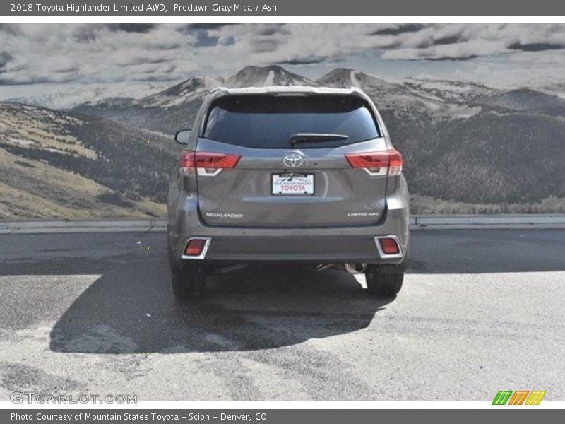 Predawn Gray Mica / Ash 2018 Toyota Highlander Limited AWD