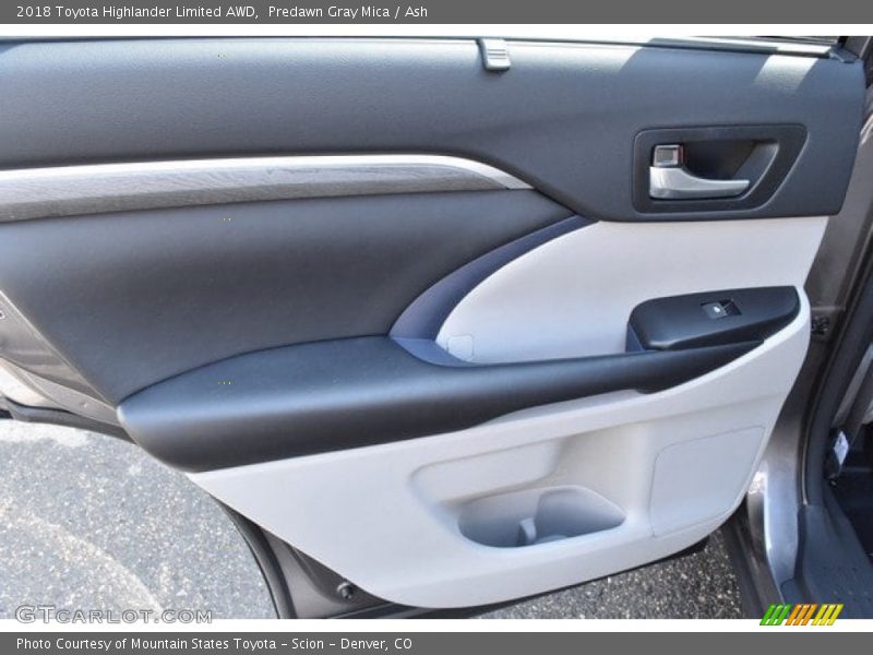 Predawn Gray Mica / Ash 2018 Toyota Highlander Limited AWD