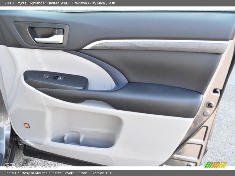 Predawn Gray Mica / Ash 2018 Toyota Highlander Limited AWD