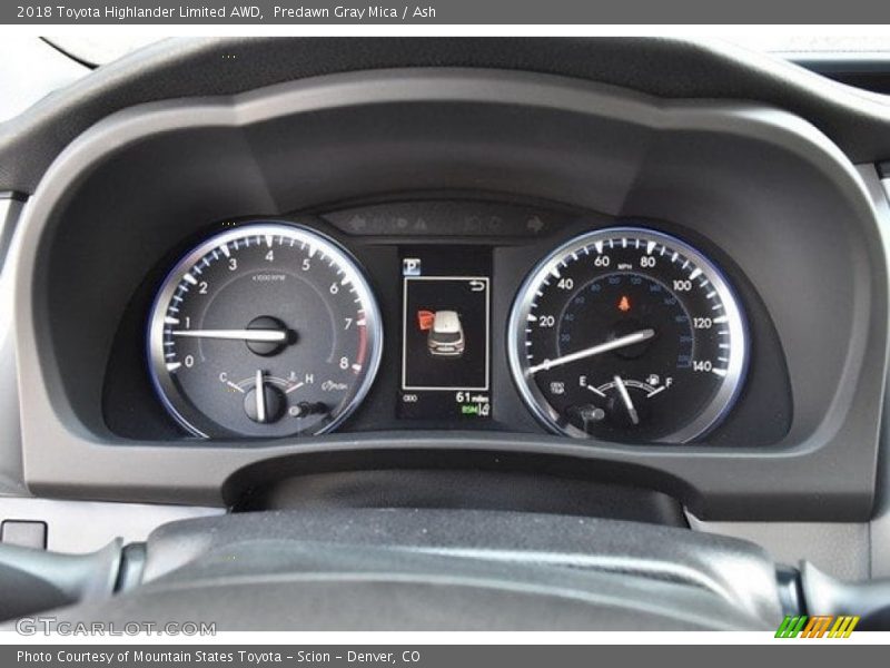 Predawn Gray Mica / Ash 2018 Toyota Highlander Limited AWD