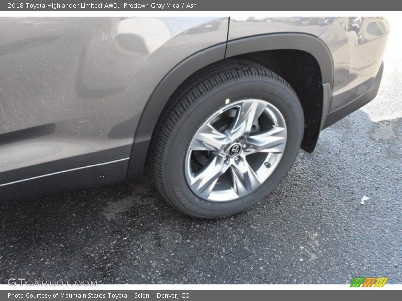 Predawn Gray Mica / Ash 2018 Toyota Highlander Limited AWD