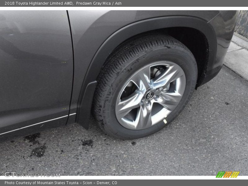 Predawn Gray Mica / Ash 2018 Toyota Highlander Limited AWD
