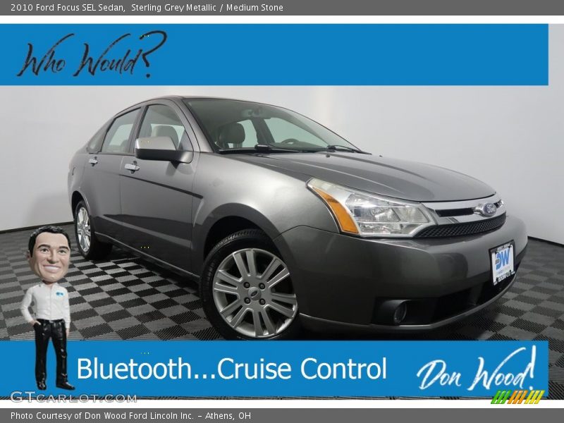 Sterling Grey Metallic / Medium Stone 2010 Ford Focus SEL Sedan