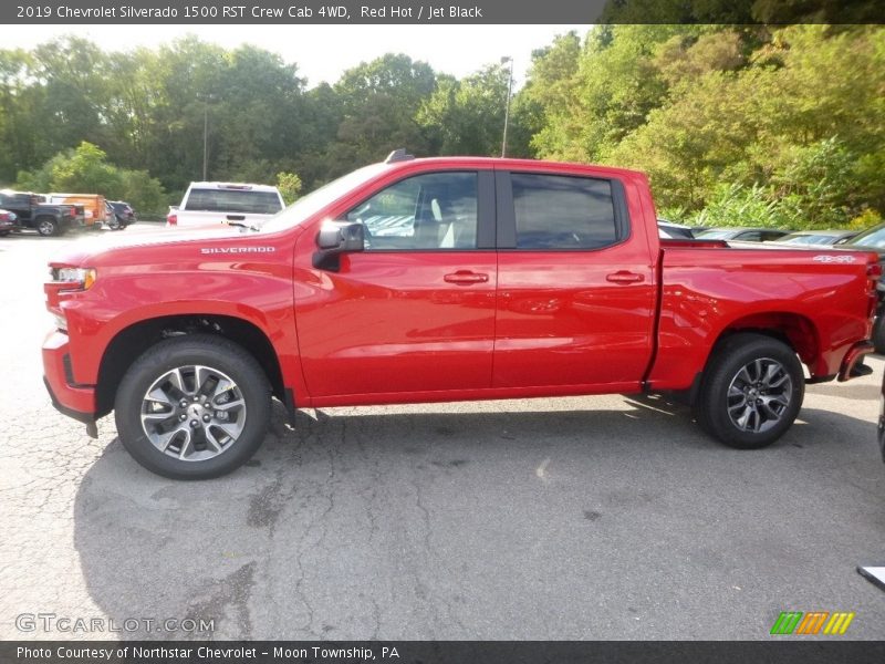 Red Hot / Jet Black 2019 Chevrolet Silverado 1500 RST Crew Cab 4WD