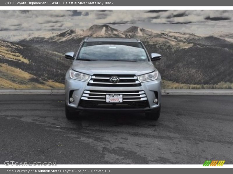 Celestial Silver Metallic / Black 2018 Toyota Highlander SE AWD