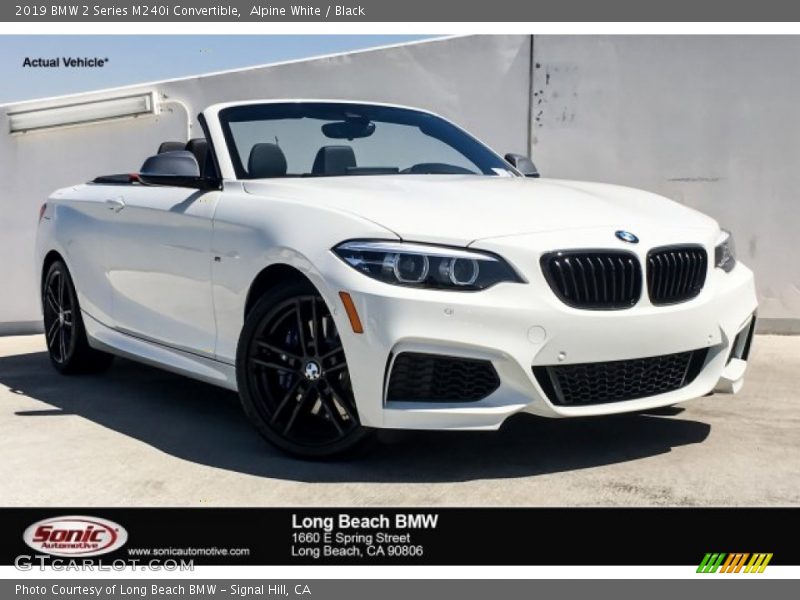 Alpine White / Black 2019 BMW 2 Series M240i Convertible