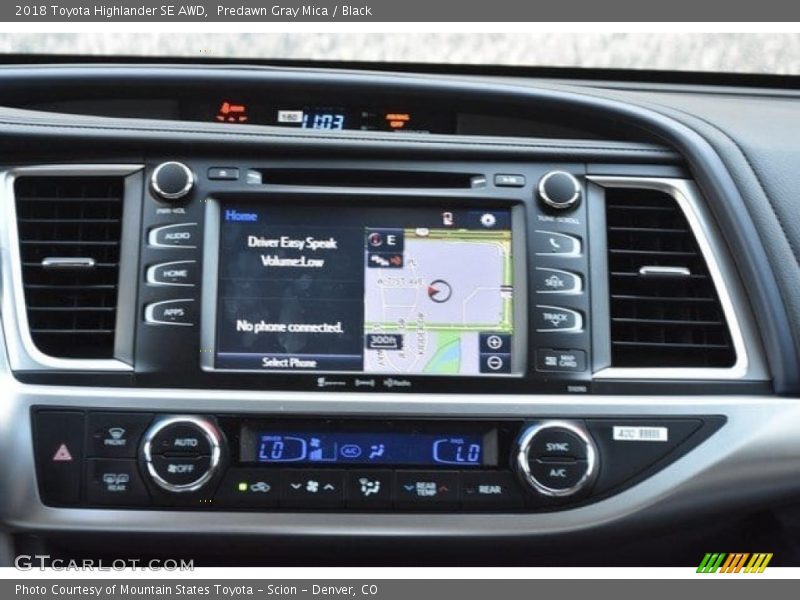 Predawn Gray Mica / Black 2018 Toyota Highlander SE AWD