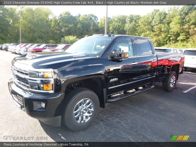 Black / High Country Jet Black/­Medium Ash Gray 2019 Chevrolet Silverado 3500HD High Country Crew Cab 4x4