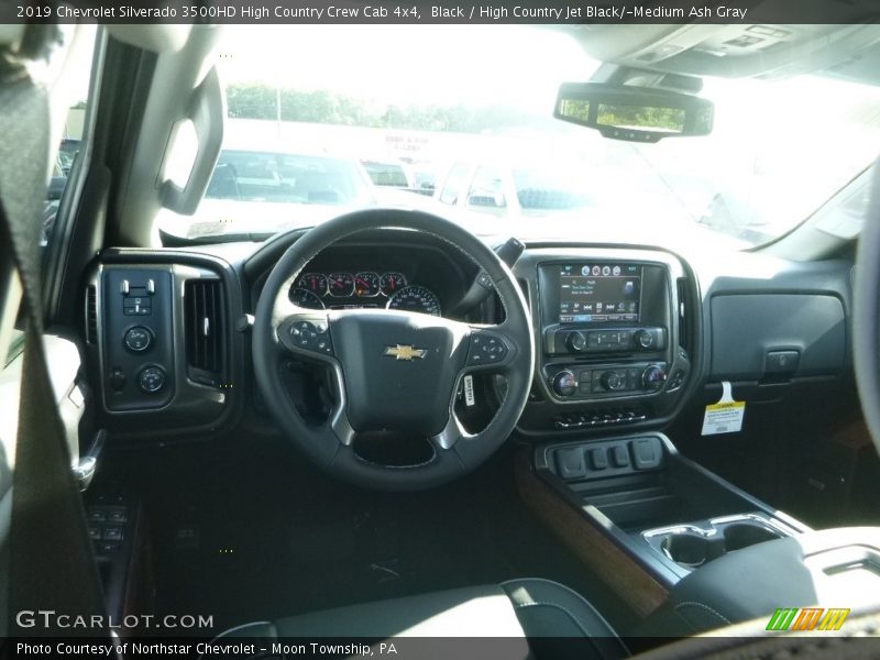 Black / High Country Jet Black/­Medium Ash Gray 2019 Chevrolet Silverado 3500HD High Country Crew Cab 4x4