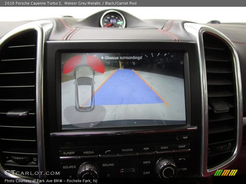 Meteor Grey Metallic / Black/Garnet Red 2016 Porsche Cayenne Turbo S