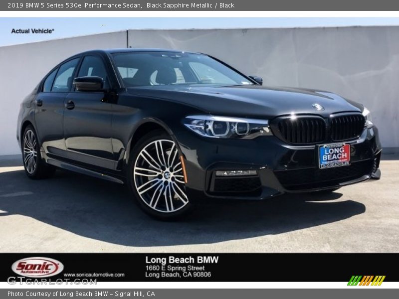 Black Sapphire Metallic / Black 2019 BMW 5 Series 530e iPerformance Sedan