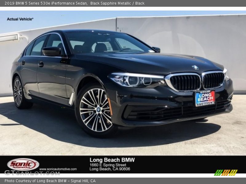 Black Sapphire Metallic / Black 2019 BMW 5 Series 530e iPerformance Sedan