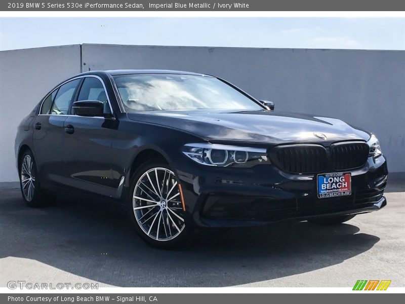 Imperial Blue Metallic / Ivory White 2019 BMW 5 Series 530e iPerformance Sedan