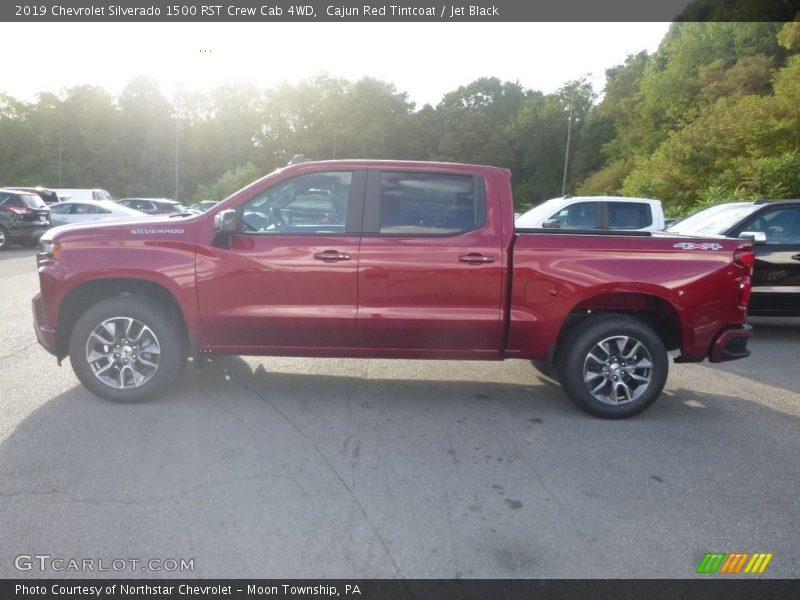 Cajun Red Tintcoat / Jet Black 2019 Chevrolet Silverado 1500 RST Crew Cab 4WD