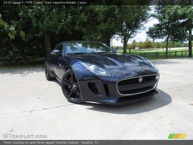 Dark Sapphire Metallic / Ivory 2016 Jaguar F-TYPE Coupe