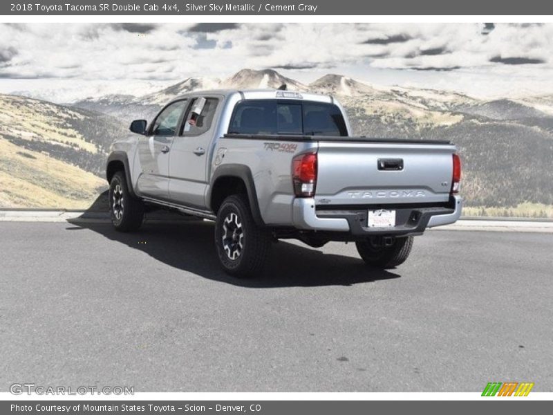Silver Sky Metallic / Cement Gray 2018 Toyota Tacoma SR Double Cab 4x4