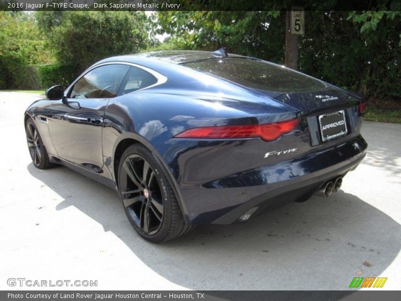 Dark Sapphire Metallic / Ivory 2016 Jaguar F-TYPE Coupe