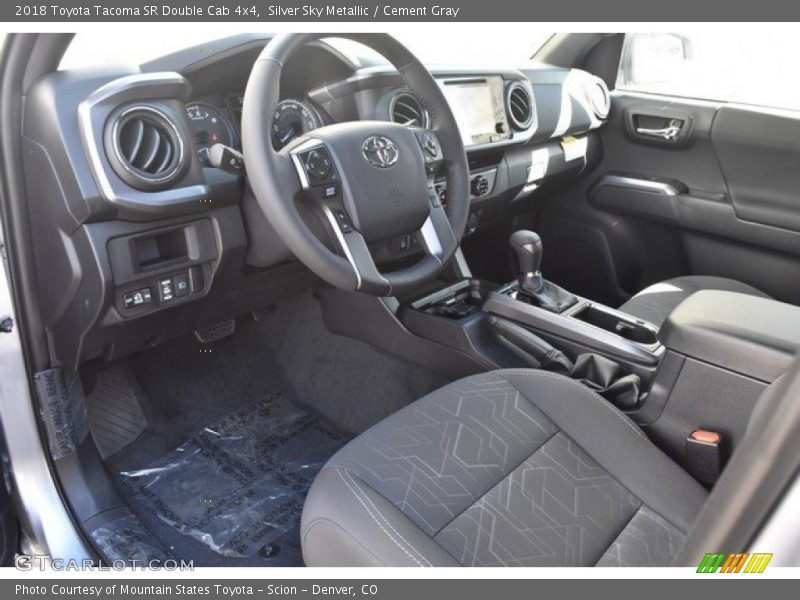 Silver Sky Metallic / Cement Gray 2018 Toyota Tacoma SR Double Cab 4x4