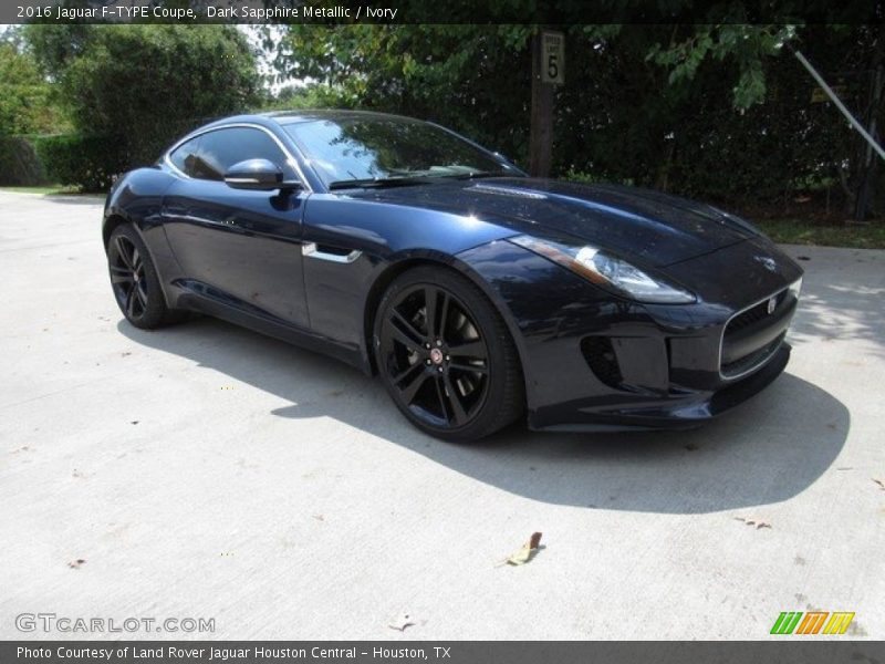 Dark Sapphire Metallic / Ivory 2016 Jaguar F-TYPE Coupe