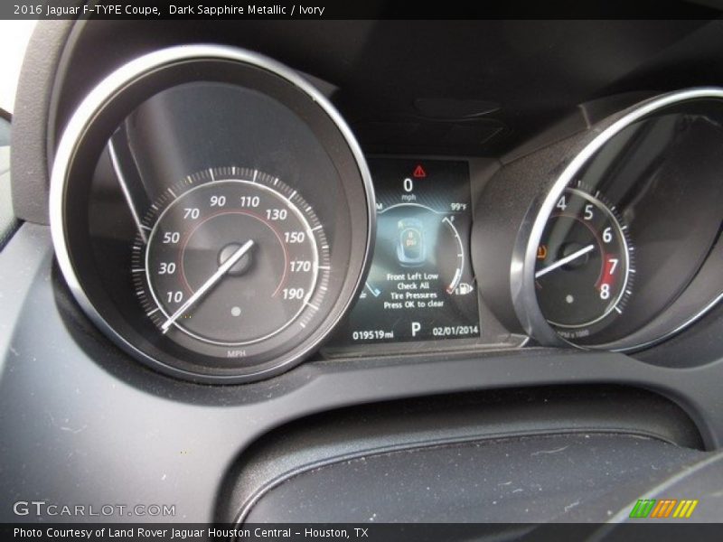 Dark Sapphire Metallic / Ivory 2016 Jaguar F-TYPE Coupe
