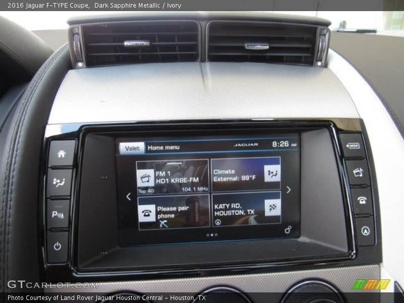 Dark Sapphire Metallic / Ivory 2016 Jaguar F-TYPE Coupe