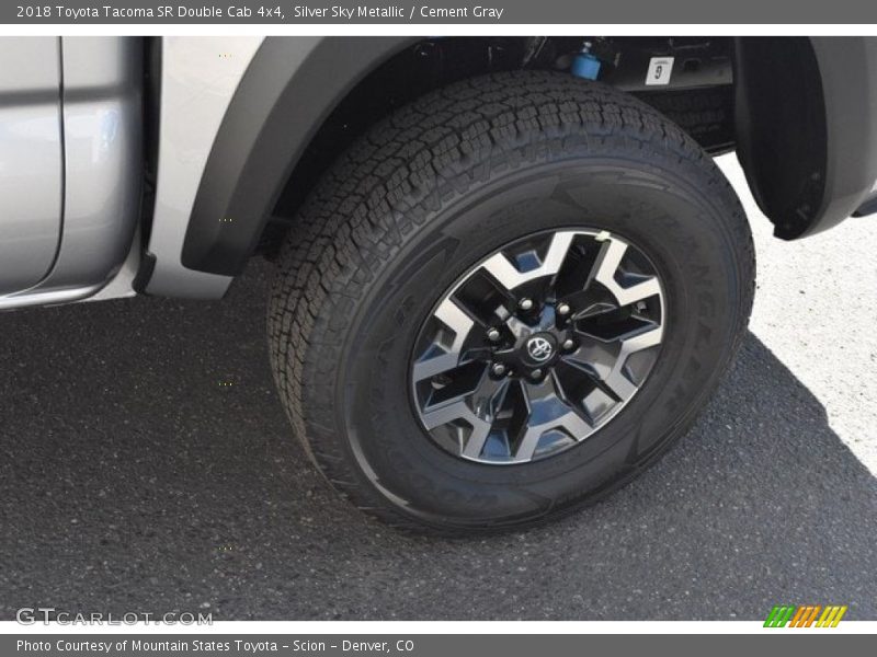 Silver Sky Metallic / Cement Gray 2018 Toyota Tacoma SR Double Cab 4x4