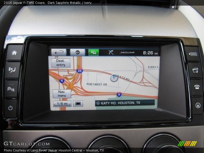 Dark Sapphire Metallic / Ivory 2016 Jaguar F-TYPE Coupe