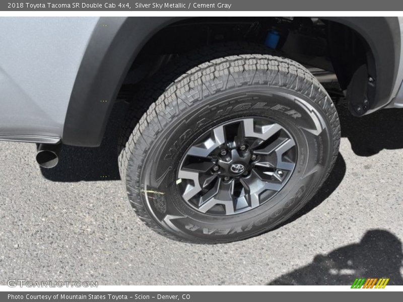 Silver Sky Metallic / Cement Gray 2018 Toyota Tacoma SR Double Cab 4x4
