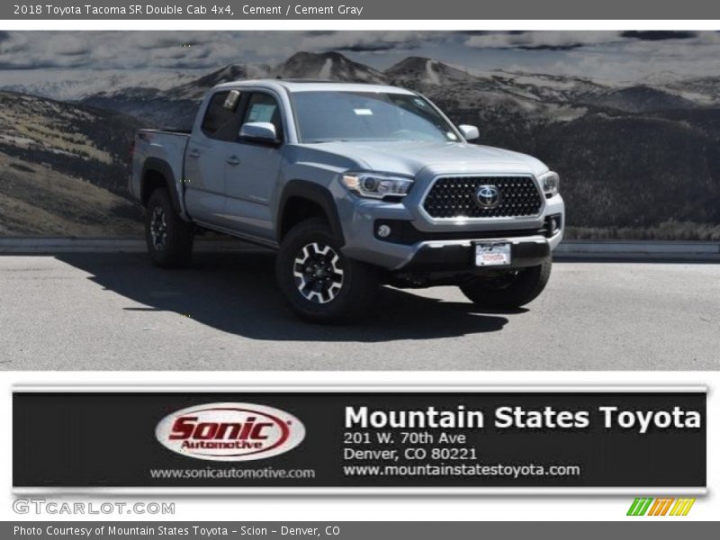 Cement / Cement Gray 2018 Toyota Tacoma SR Double Cab 4x4