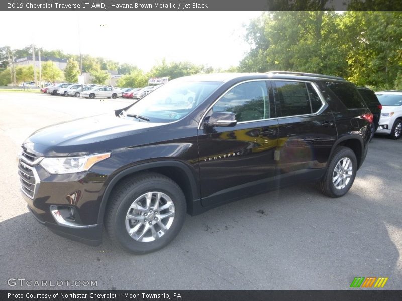 Havana Brown Metallic / Jet Black 2019 Chevrolet Traverse LT AWD