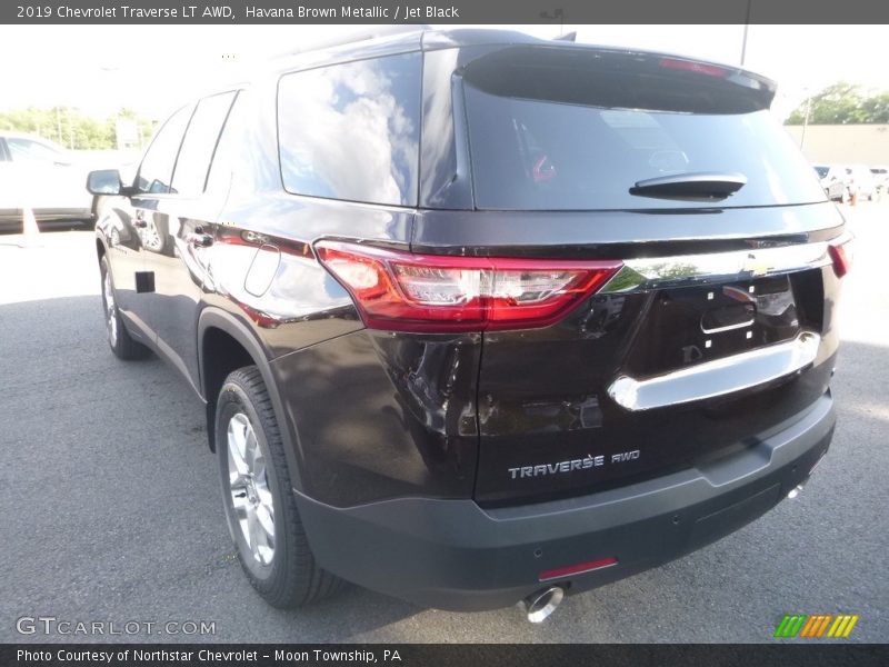 Havana Brown Metallic / Jet Black 2019 Chevrolet Traverse LT AWD