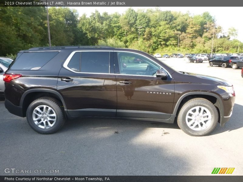 Havana Brown Metallic / Jet Black 2019 Chevrolet Traverse LT AWD