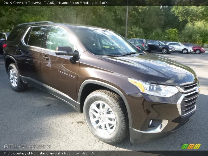 Havana Brown Metallic / Jet Black 2019 Chevrolet Traverse LT AWD