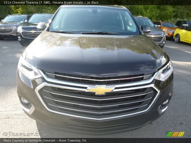 Havana Brown Metallic / Jet Black 2019 Chevrolet Traverse LT AWD