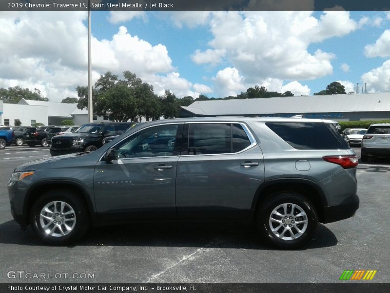 Satin Steel Metallic / Jet Black 2019 Chevrolet Traverse LS
