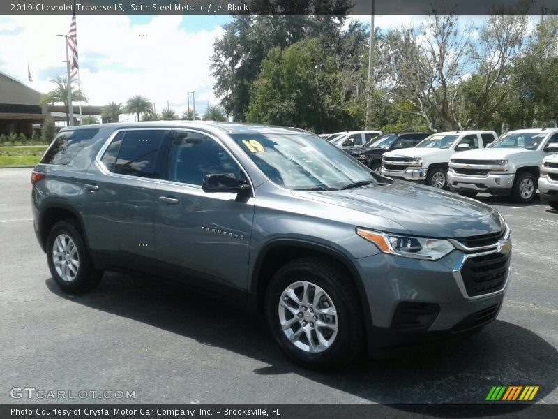 Satin Steel Metallic / Jet Black 2019 Chevrolet Traverse LS