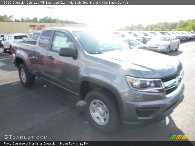 Satin Steel Metallic / Jet Black/Dark Ash 2019 Chevrolet Colorado WT Extended Cab 4x4