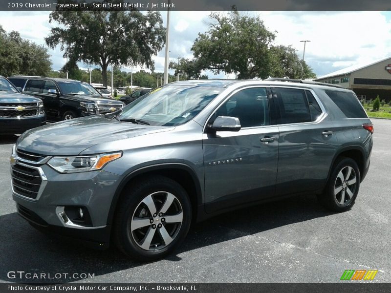 Satin Steel Metallic / Jet Black 2019 Chevrolet Traverse LT