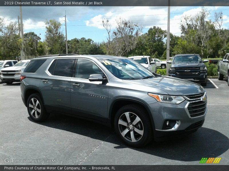 Satin Steel Metallic / Jet Black 2019 Chevrolet Traverse LT