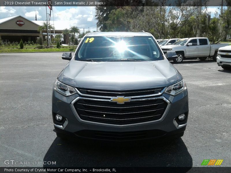 Satin Steel Metallic / Jet Black 2019 Chevrolet Traverse LT