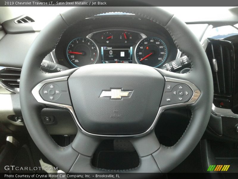 Satin Steel Metallic / Jet Black 2019 Chevrolet Traverse LT