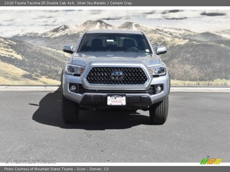 Silver Sky Metallic / Cement Gray 2018 Toyota Tacoma SR Double Cab 4x4