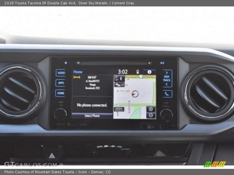 Silver Sky Metallic / Cement Gray 2018 Toyota Tacoma SR Double Cab 4x4