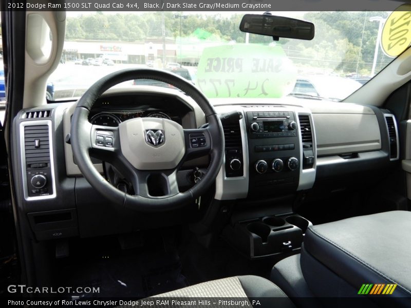 Black / Dark Slate Gray/Medium Graystone 2012 Dodge Ram 1500 SLT Quad Cab 4x4